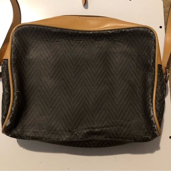 Vintage Mark Cross Made in Italy Herringbone Logo Bag - Picture 7 of 9